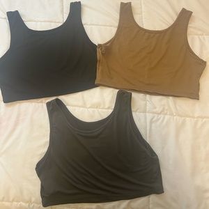 Dynamic Trio of Athletic Tops in Basic Colors